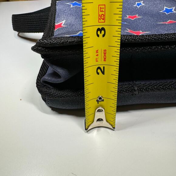 STAR Red Blue Star Print Crossbody Wallet Purse Vinyl Travel Organizer - Picture 13 of 13